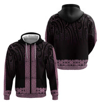 New Zealand Maori Kowhaiwhai Hoodie Mawhero Maui and Mangopare