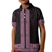 New Zealand Maori Kowhaiwhai Kid Polo Shirt Mawhero Maui and Mangopare
