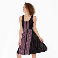 New Zealand Maori Kowhaiwhai Midi Dress Mawhero Maui and Mangopare - Polynesian Pride