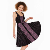 New Zealand Maori Kowhaiwhai Midi Dress Mawhero Maui and Mangopare - Polynesian Pride