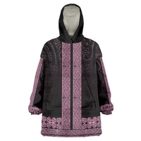 New Zealand Maori Kowhaiwhai Wearable Blanket Hoodie Mawhero Maui and Mangopare