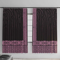New Zealand Maori Kowhaiwhai Window Curtain Mawhero Maui and Mangopare