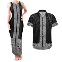 New Zealand Maori Kowhaiwhai Couples Matching Tank Maxi Dress and Hawaiian Shirt Pango Maui and Mangopare