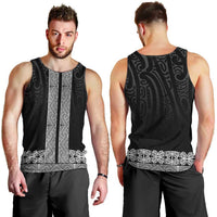 New Zealand Maori Kowhaiwhai Men Tank Top Pango Maui and Mangopare