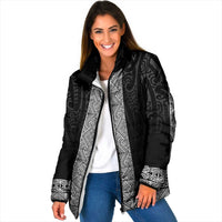 New Zealand Maori Kowhaiwhai Padded Jacket Pango Maui and Mangopare - Polynesian Pride