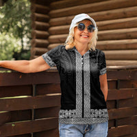 New Zealand Maori Kowhaiwhai Women Polo Shirt Pango Maui and Mangopare