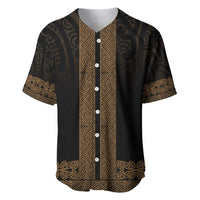 New Zealand Maori Kowhaiwhai Baseball Jersey Parauri Maui and Mangopare