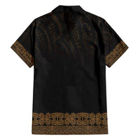 New Zealand Maori Kowhaiwhai Family Matching Off Shoulder Maxi Dress and Hawaiian Shirt Parauri Maui and Mangopare