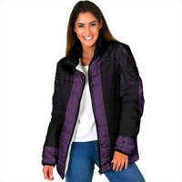 New Zealand Maori Kowhaiwhai Padded Jacket Waiporoporo Maui and Mangopare - Polynesian Pride