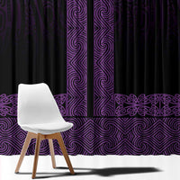 New Zealand Maori Kowhaiwhai Window Curtain Waiporoporo Maui and Mangopare