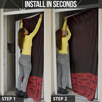 New Zealand Maori Kowhaiwhai Door Cover Whero Maui and Mangopare - Polynesian Pride