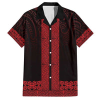 New Zealand Maori Kowhaiwhai Family Matching Puletasi and Hawaiian Shirt Whero Maui and Mangopare