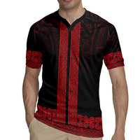 New Zealand Maori Kowhaiwhai Rugby Jersey Whero Maui and Mangopare