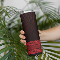 New Zealand Maori Kowhaiwhai Skinny Tumbler Whero Maui and Mangopare