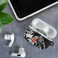 Fiji New Zealand Rugby Personalised AirPods Case Maori and Tapa Pattern LT9 - Polynesian Pride