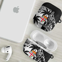 Fiji New Zealand Rugby Personalised AirPods Case Maori and Tapa Pattern LT9 - Polynesian Pride