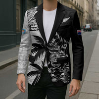 Fiji New Zealand Rugby Personalised Blazer Maori and Tapa Pattern - Polynesian Pride