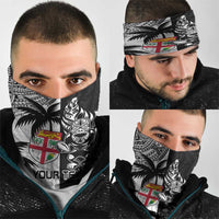 Fiji New Zealand Rugby Neck Gaiter Maori and Tapa Pattern LT9