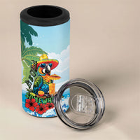 Funny Parrot Margarita Five O'clock Somewhere 4 in 1 Can Cooler Tumbler