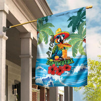 Funny Parrot Margarita Five O'clock Somewhere Garden Flag