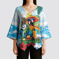 Funny Parrot Margarita Five O'clock Somewhere Kimono Sleeve Blouse