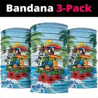 Funny Parrot Margarita Five O'clock Somewhere Neck Gaiter