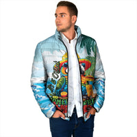 Funny Parrot Margarita Five O'clock Somewhere Padded Jacket
