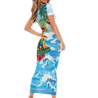 Funny Parrot Margarita Five O'clock Somewhere Short Sleeve Bodycon Dress