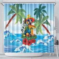 Funny Parrot Margarita Five O'clock Somewhere Shower Curtain