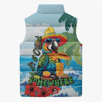 Funny Parrot Margarita Five O'clock Somewhere Sleeveless Puffer Jacket