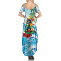 Funny Parrot Margarita Five O'clock Somewhere Summer Maxi Dress LT9 - Polynesian Pride