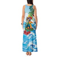 Funny Parrot Margarita Five O'clock Somewhere Tank Maxi Dress LT9 - Polynesian Pride