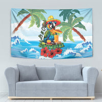 Funny Parrot Margarita Five O'clock Somewhere Tapestry