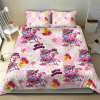 Hawaii Flamingo Hello Summer Bedding Set Hawaiian Quilt Pattern