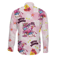 Hawaii Flamingo Hello Summer Family Matching Puletasi and Hawaiian Shirt Hawaiian Quilt Pattern LT9 Son's Shirt Pink - Polynesian Pride