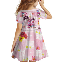 Hawaii Flamingo Hello Summer Kid Short Sleeve Dress Hawaiian Quilt Pattern LT9 - Polynesian Pride