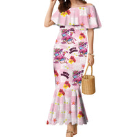 Hawaii Flamingo Hello Summer Mermaid Dress Hawaiian Quilt Pattern LT9 Women Pink - Polynesian Pride