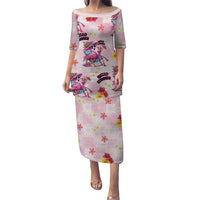 Hawaii Flamingo Hello Summer Puletasi Hawaiian Quilt Pattern LT9 Long Dress Pink - Polynesian Pride