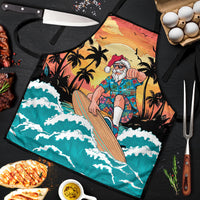 Vintage Santa Claus Surfing Summer Apron Mele Kalikimaka i Iulai!