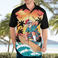 Vintage Santa Claus Surfing Summer Hawaiian Shirt Mele Kalikimaka i Iulai! LT9 - Polynesian Pride