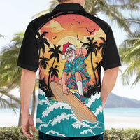 Vintage Santa Claus Surfing Summer Hawaiian Shirt Mele Kalikimaka i Iulai! LT9 - Polynesian Pride