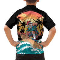 Vintage Santa Claus Surfing Summer Hawaiian Shirt Mele Kalikimaka i Iulai! LT9 - Polynesian Pride