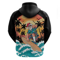 Vintage Santa Claus Surfing Summer Zip Hoodie Mele Kalikimaka i Iulai!