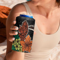 Vintage Hibiscus Pacific Floral 4 in 1 Can Cooler Tumbler LT9 - Polynesian Pride
