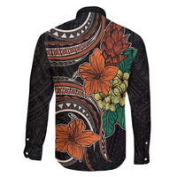 Vintage Hibiscus Pacific Floral Family Matching Mermaid Dress and Hawaiian Shirt