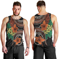 Vintage Hibiscus Pacific Floral Men Tank Top LT9 - Polynesian Pride