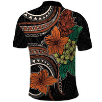 Vintage Hibiscus Pacific Floral Polo Shirt