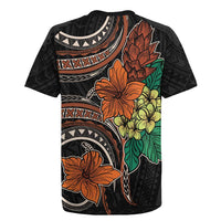 Vintage Hibiscus Pacific Floral Rugby Jersey LT9 - Polynesian Pride