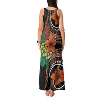 Vintage Hibiscus Pacific Floral Tank Maxi Dress LT9 - Polynesian Pride