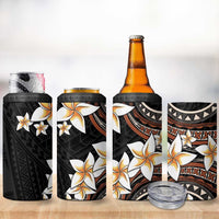 Vintage Plumeria Pacific Floral 4 in 1 Can Cooler Tumbler LT9 - Polynesian Pride